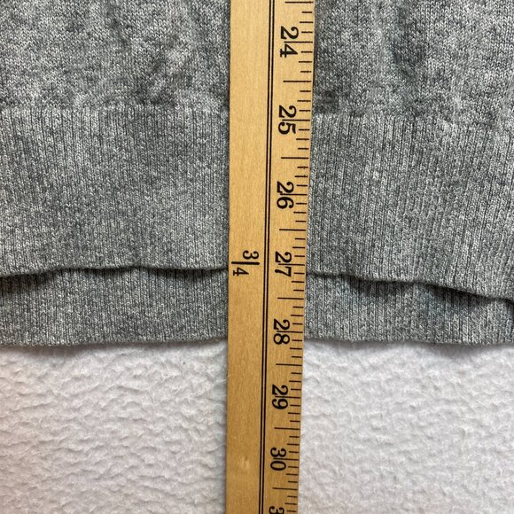 Banana Republic Sweater Mens L Gray Long Sleeve Heather Cotton Cashmere Blend - Picture 12 of 13